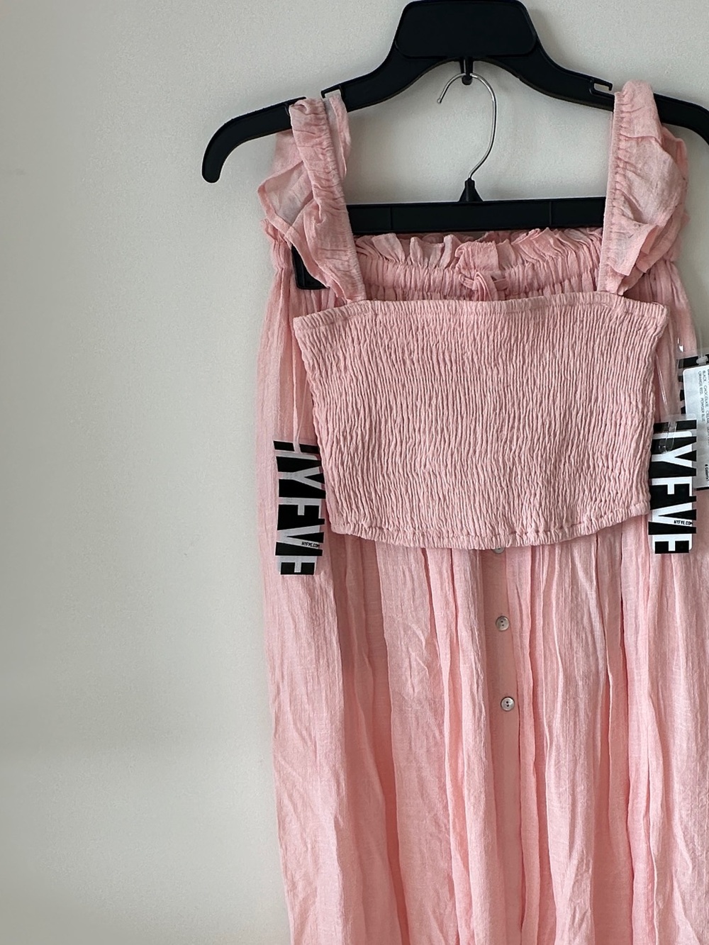 HYFVE Pink Ruffle Strap Girls Dress